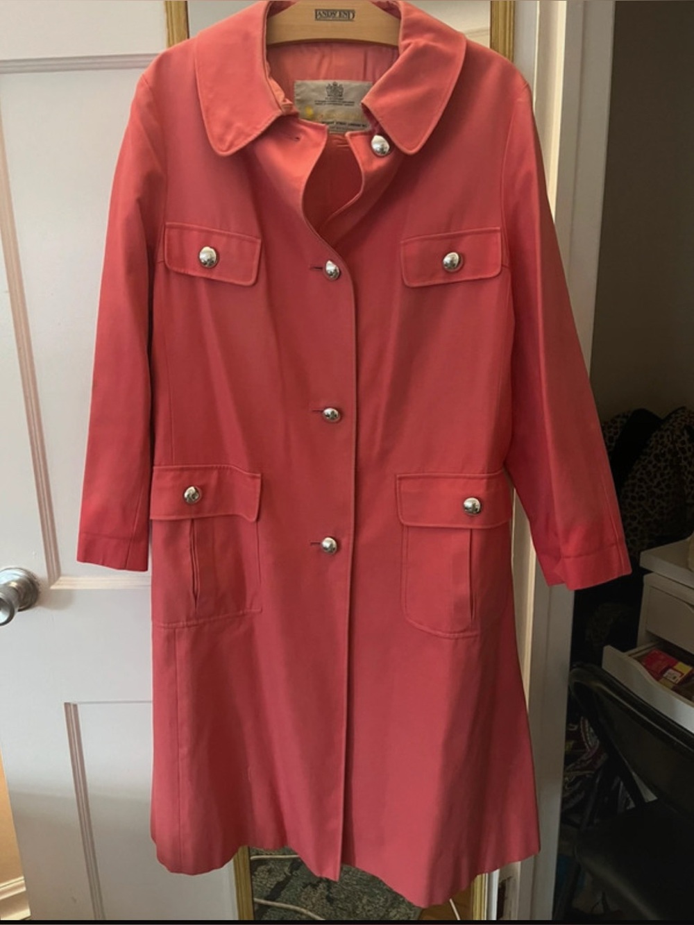 Vintage Aquascutum Aqua 5 Coral Pink Raincoat | Made in England | Royal Warrant